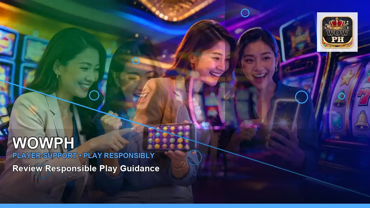 WOWPH high-energy mobile casino app in a right-diagonal layout for Philippine players