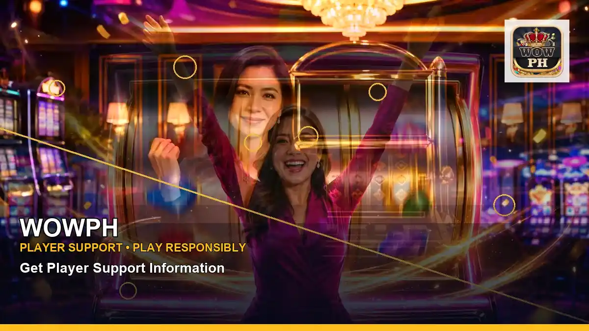 WOWPH luxury online slot games featuring an adult Filipina casino host with a centered composition