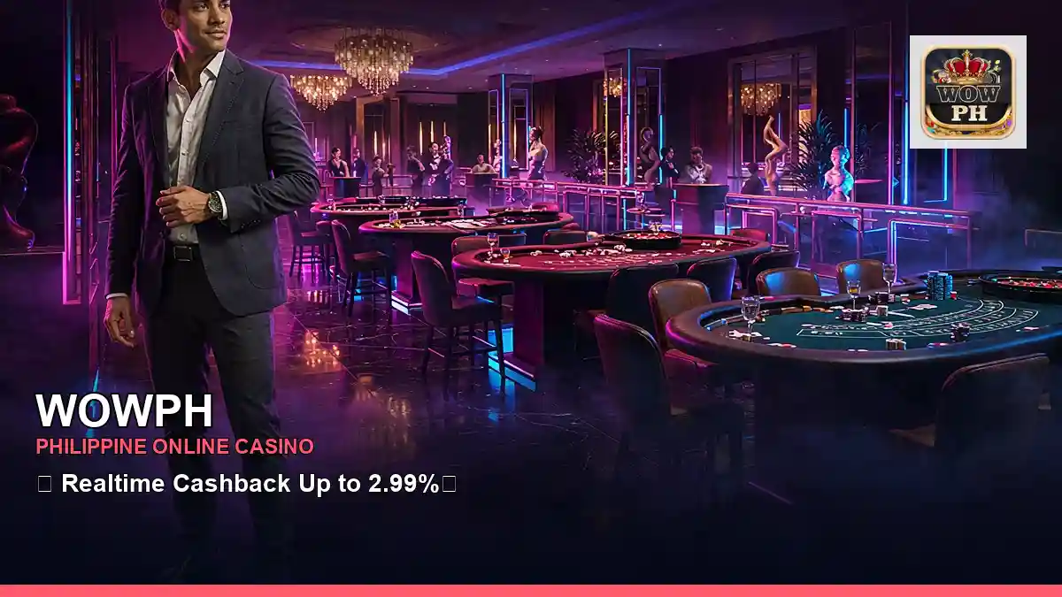 WOWPH wide floor live casino table games highlighting mobile-friendly casino play