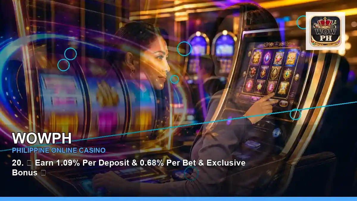 WOWPH high-energy mobile casino first deposit rewards in a left-diagonal layout for Philippine players