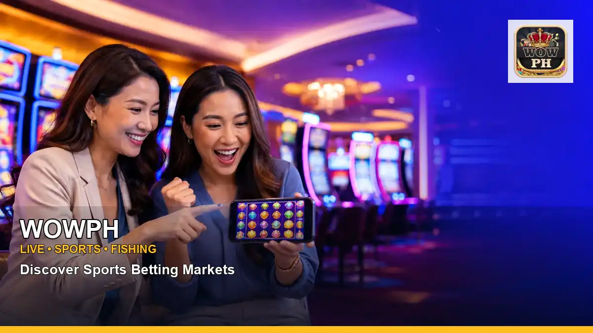 WOWPH play mobile casino games featuring an adult Filipina casino host with a immersive composition