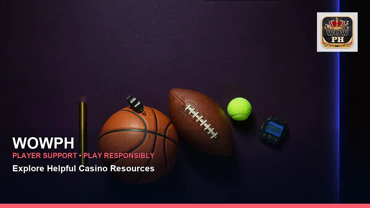 WOWPH equipment flatlay online sports betting highlighting mobile-friendly casino play